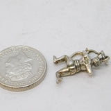 Sterling Silver Sagittarius the Archer Charm Pendant Vintage c1970
