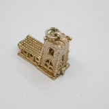 Sterling Silver Opening Church With Wedding Inside Charm Pendant Vintage c1970s