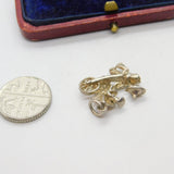 Sterling Silver Oriental Farmer Charm Pendant Vintage c1970