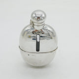 Victorian Sterling Silver Mounted Glass Hip Flask & Stirrup Cup Antique London