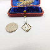 Sterling Silver Twin Dolphin Love Charm Pendant Vintage c1970