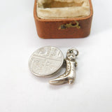 Sterling Silver Puss in Boots Charm Pendant Vintage c1970