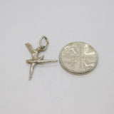 Sterling Silver Ballerina Dancer Charm Pendant Vintage c1970