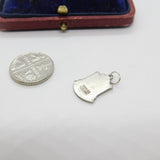 Sterling Silver & Enamel Worcester Shield Charm Pendant Vintage c1970