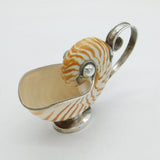 20th Century American Sterling Silver Nautilus Shell Sauce Boat Antique c1930s