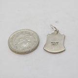 Sterling Silver Enamel Inverness Shield Charm Pendant Vintage c1970s