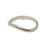 Sterling Silver Wavy Band Stacking Ring Vintage c1970 Size L