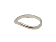 Sterling Silver Wavy Band Stacking Ring Vintage c1970 Size L