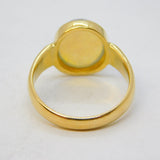 Victorian 18ct Yellow Gold & Cabochon Water Opal Dress Ring Antique c1890s
