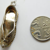 Sterling Silver Little Dancing Slipper Charm Pendant Vintage c1970