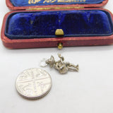 Sterling Silver Mexican Guitar Musical Charm Pendant Vintage c1970