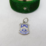 Sterling Silver Enamel Keswick Shield Charm Pendant Vintage c1970