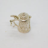 Sterling Silver Opening Beer Stein Form Charm Pendant Vintage c1970s