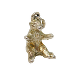 Sterling Silver Sitting Bear Charm Pendant Vintage c1970