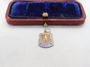 Sterling Silver and Enamel Tunbridge Wells Travel Charm Pendant Vintage c1970