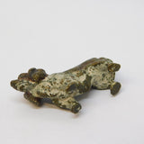 19th Century Cold Painted Vienna Bronze Spaniel Dog Figurine Antique c1860