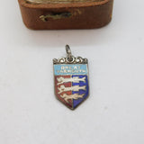 Sterling Silver Enamel Great Yarmouth Travel Shield Charm Pendant Vintage c1970
