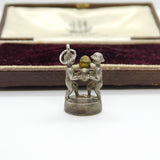 Sterling Silver Gemini Twins Charm Pendant Vintage c1970