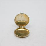 Sterling Silver Patterned Mirror Compact Charm Pendant Vintage c1970s