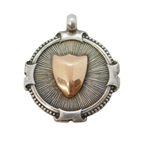 Sterling Silver & Gold Fronted Sporting Fob Medal Antique c1920s