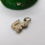 Sterling Silver Squirrel Charm Pendant Vintage c1970