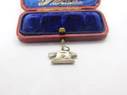 Sterling Silver Telephone Charm Pendant Vintage c1970