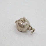 Sterling Silver Opening Pumpkin With Mouse Inside Charm Pendant Vintage c1970s