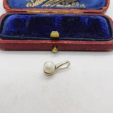 Sterling Silver and Little White Pearl Charm Pendant Vintage c1970
