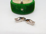 Sterling Silver Pair of Clogs Charm Pendant Vintage c1970
