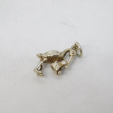 Sterling Silver Stork with the Baby Charm Pendant Vintage c1970