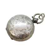 Sterling Silver Floral Pattern Sovereign Holder Case Antique 1912 Birmingham