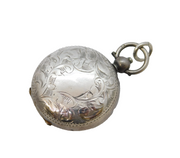Sterling Silver Floral Pattern Sovereign Holder Case Antique 1912 Birmingham