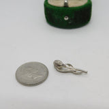 Sterling Silver Rose Flower Charm Pendant Vintage c1970