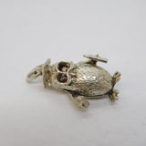 Sterling Silver Wise Owl Teacher Articulated Charm Pendant Vintage c1970