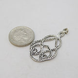 Sterling Silver Celtic Drop Charm Pendant Vintage c1970s