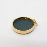 Victorian 9ct Gold Carved Bloodstone Clan Ross Intaglio Pendant Antique c1860s