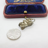 Sterling Silver Motor Car Charm Pendant Vintage c1970