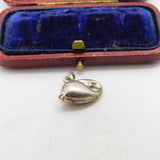 Sterling Silver Dolphin Fish Charm Pendant Vintage c1970