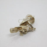 Sterling Silver Witch Flying On Broomstick Charm Pendant Vintage c1970