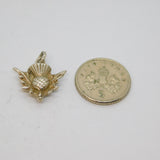 Sterling Silver Thistle Form Charm Pendant Vintage c1970s