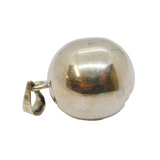 Sterling Silver Mexican Musical Chime Ball Sphere Charm Pendant Vintage c1970