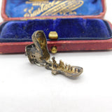 Sterling Silver Old Mother Hubbard in the Shoe Charm Pendant Vintage c1970