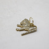 Sterling Silver Lion Rampant Charm Pendant Vintage c1970
