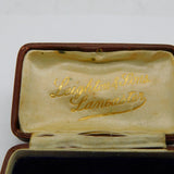Edwardian Tooled Leather Jewellery Brooch Box 'Leighton & Sons, Lancaster'