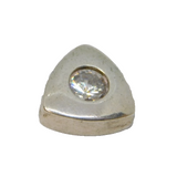 Sterling Silver Paste Set Modernist Small Charm Pendant Vintage c1970