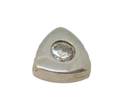 Sterling Silver Paste Set Modernist Small Charm Pendant Vintage c1970