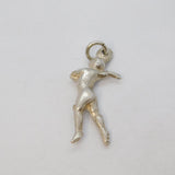 Sterling Silver Dancing Figure Charm Pendant Vintage c1970
