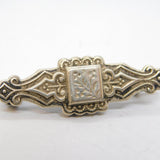 Victorian Sterling Silver Aesthetic Floral Brooch Antique 1897 Birmingham