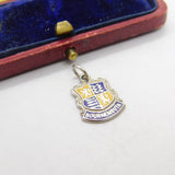 Sterling Silver & Enamel Bournemouth Charm Pendant Vintage c1970