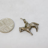 Sterling Silver Queen Elizabeth II Charm Pendant Vintage c1970